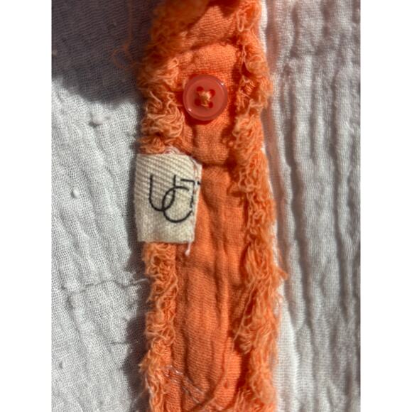 Uncharted Threads Raw Hem Shirt NEW Light Gauze Button Up L Boho Lagenlook - Picture 8 of 11